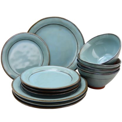 Picture of Gibson Elite Terranea 12-Piece Dinnerware Set, Teal