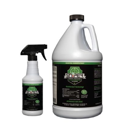 Picture of Sniper Hospital Disinfectant Odor Eliminator & All-Purpose Cleaner Spray, 16 Oz/1 Gallon