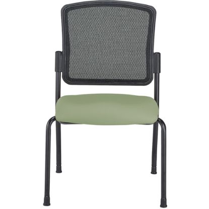 Picture of WorkPro Spectrum Series Mesh/Vinyl Stacking Guest Chair with Antimicrobial Protection, Armless, Olive, Set Of 2 Chairs, BIFMA Compliant