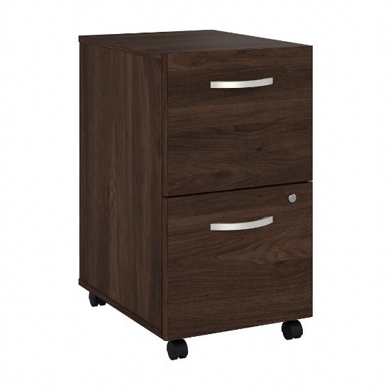 Picture of Bush Business Furniture Hybrid 21inD Vertical 2-Drawer Mobile File Cabinet, Black Walnut, Delivery