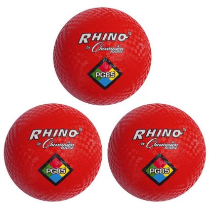 Picture of Champion Sports Playground Balls, 8-1/2in, Red, Pack Of 3 Balls