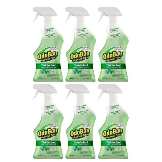 Picture of OdoBan Odor Eliminator Disinfectant Spray, Original Eucalyptus Scent, 32 Oz Bottle, Case Of 6