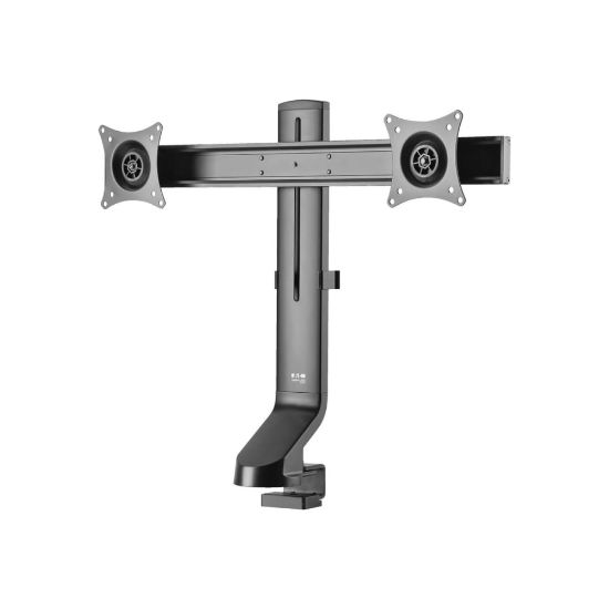 Picture of Eaton Tripp Lite Series Dual-Display Monitor Arm with Desk Clamp and Grommet - Height Adjustable, 17in to 27in Monitors - Mounting kit - for 2 LCD displays - steel - black - screen size: 17in-27in - clamp mountable, grommet, desk-mountable