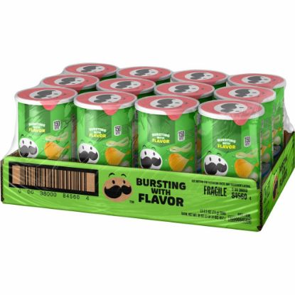 Picture of Pringles Sour Cream & Onion Cans, 2.50 Oz, Carton Of 12 Cans