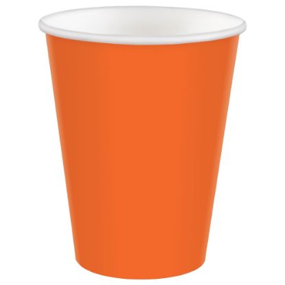 Picture of Amscan 68015 Solid Paper Cups, 9 Oz, Orange Peel, 20 Cups Per Pack, Case Of 6 Packs