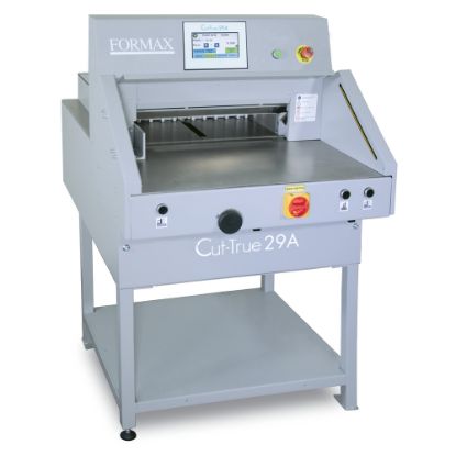 Picture of Formax Cut-True 29A Automatic Electric Guillotine Paper Cutter With LED Laser Line, 20-1/2in, Gray