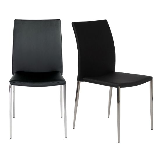 Picture of Eurostyle Diana Stacking Side Chairs, Black, Set Of 2 Chairs