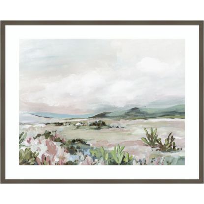 Picture of Amanti Art Wild Cactus Garden by Allison Pearce Wood Framed Wall Art Print, 41inW x 33inH, Gray