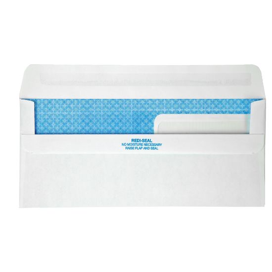 Picture of Quality Park #9 Redi-Seal Double-Window Security Envelopes, Left Windows (Top/Bottom), Self-Seal, White, Box Of 500