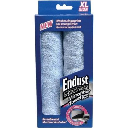 Picture of Endust 11421 XL MicroFiber Towels Twin Pack - For Display Screen, PDA, Digital Camera, Desktop Computer, Gaming Console, Electronic Equipment - MicroFiber - 3 Pack