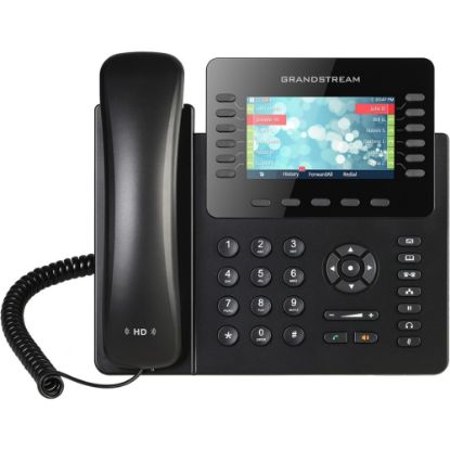 Picture of Grandstream GXP2170 IP Phone - Corded/Cordless - Corded - Bluetooth - Wall Mountable - Black - 12 x Total Line - VoIP - Caller ID - Speakerphone - 2 x Network (RJ-45) - USB - PoE Ports - Color