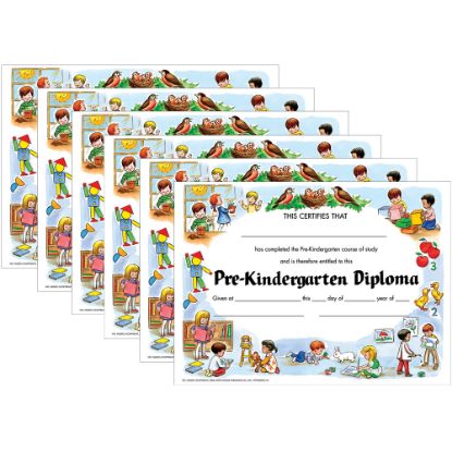 Picture of Hayes Diplomas, Pre-Kindergarten, 8-1/2in x 11in, 30 Diplomas Per Pack, Set Of 6 Packs