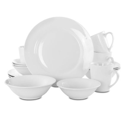 Picture of Gibson Home Noble Court 16-Piece Ceramic Dinnerware Set, White