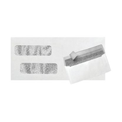 Picture of LUX #10 Invoice Envelopes, Double-Window, Peel & Press Closure, White, Pack Of 1,000