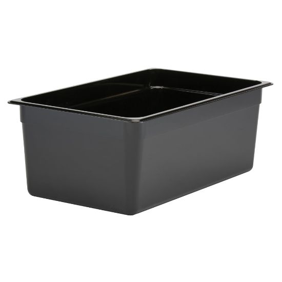 Picture of Cambro Camwear GN 1/1 Size 8in Food Pans, 8inH x 12-3/4inW x 20-7/8inD, Black, Set Of 6 Pans