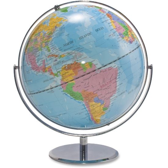 Picture of Advantus 12in Political World Globe - 13in Width x 16in Height - 12in Diameter - Multi