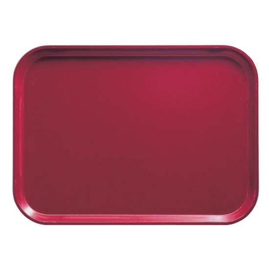 Picture of Cambro Camtray Rectangular Serving Trays, 14in x 18in, Cherry Red, Pack Of 12 Trays