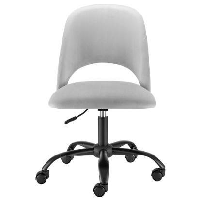 Picture of Eurostyle Alby Velvet Office Chair, Black/Gray