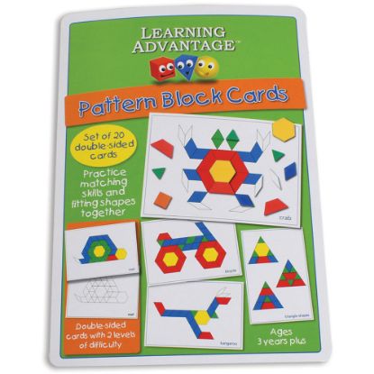 Picture of Learning Advantage Pattern Block Cards, Multicolor, Grades K-5, Set Of 20 Cards