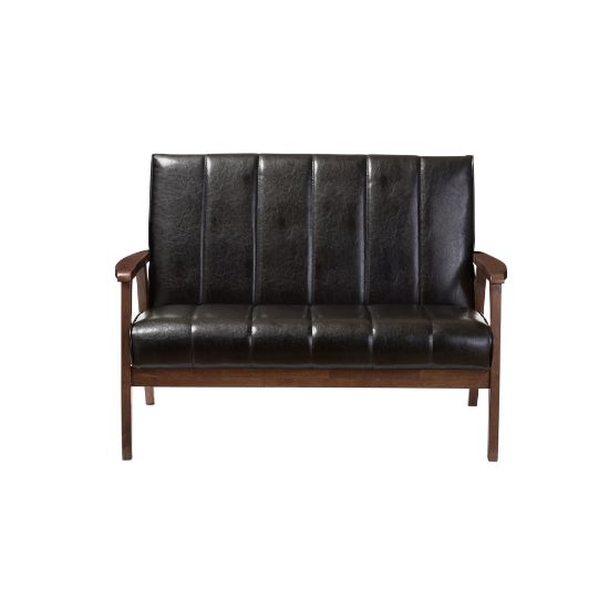 Picture of Baxton Studio Luisa Loveseat, Black/Cocoa