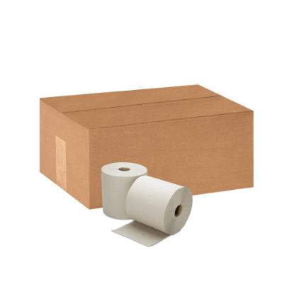 Picture of SKILCRAFT All-Purpose Embossed 1-Ply Hardwound Paper Towels, 100% Recycled, Natural, 800ft Per Roll