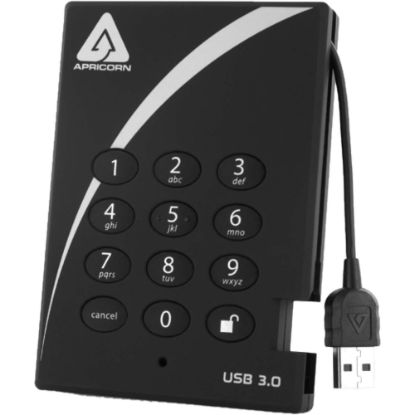 Picture of Apricorn Aegis Padlock A25-3PL256-S512 512 GB Portable Rugged Solid State Drive - External - USB 3.0 - 160 MB/s Maximum Read Transfer Rate - 3 Year Warranty