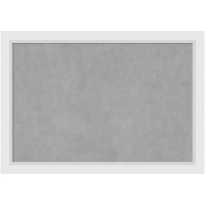 Picture of Amanti Art Magnetic Bulletin Board, Aluminum/Steel, 40in x 28in, Blanco White Wood Frame