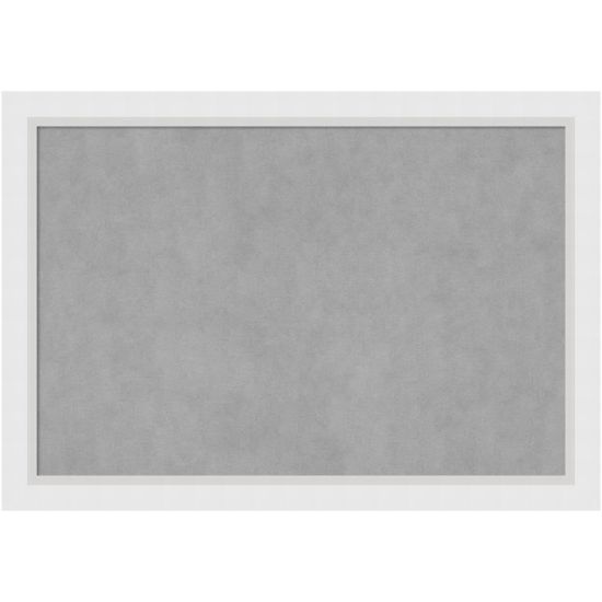 Picture of Amanti Art Magnetic Bulletin Board, Aluminum/Steel, 40in x 28in, Blanco White Wood Frame