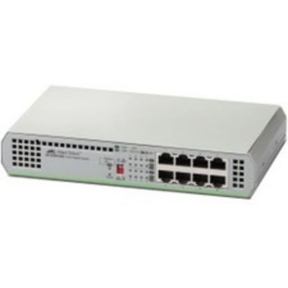 Picture of Allied Telesis CenterCOM AT-GS910/8 Ethernet Switch - 8 Ports - Gigabit Ethernet - 10/100/1000Base-TX - 3 Layer Supported - Twisted Pair - Desktop, Wall Mountable - Lifetime Limited Warranty