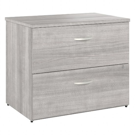 Picture of Bush Business Furniture Hybrid 35-11/16inW x 23-3/8inD Lateral 2-Drawer File Cabinet, Platinum Gray, Standard Delivery