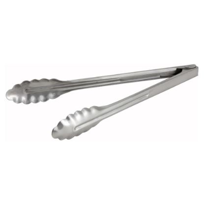 Picture of Winco Stainless-Steel Tongs, 12in, Silver