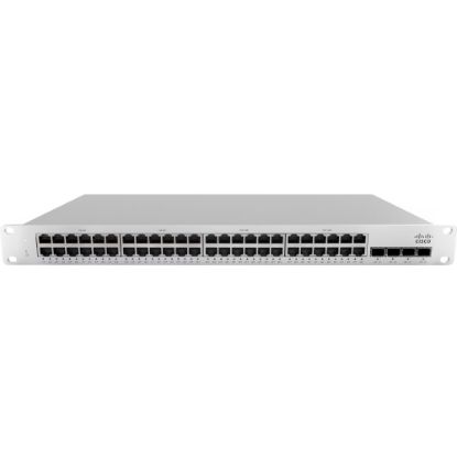 Picture of Meraki MS210-48LP-HW Ethernet Switch - 48 Ports - Manageable - 3 Layer Supported - Modular - 4 SFP Slots - 490 W Power Consumption - Twisted Pair, Optical Fiber - 1U High - Rack-mountable, Desktop - Lifetime Limited Warranty