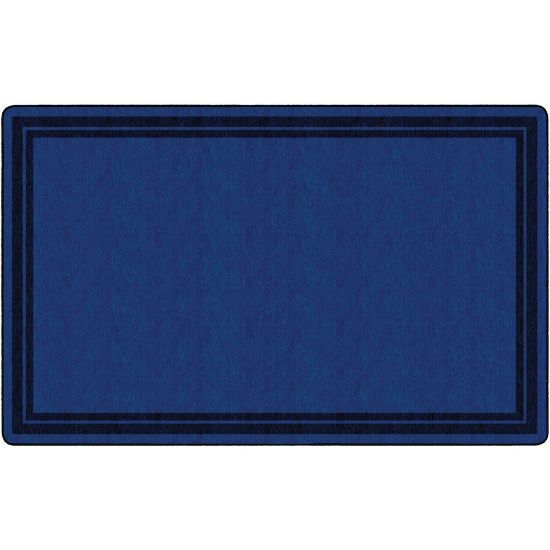 Picture of Flagship Carpets Double-Border Rectangular Rug, 90in x 144in, Dark Blue