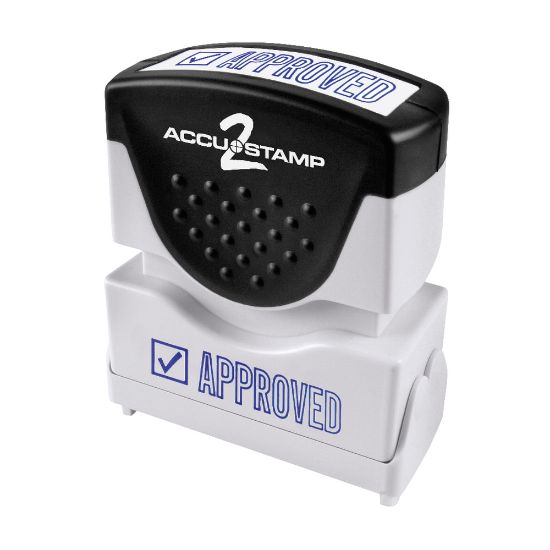 Picture of AccuStamp2 Approved Stamp, Shutter Pre-Inked One-Color APPROVED Stamp, 1/2in x 1-5/8in Impression, Blue Ink