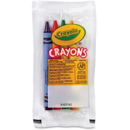 Picture of Crayola Cello Crayons, Assorted Colors, 4 Crayons Per Pack, Carton Of 360 Packs