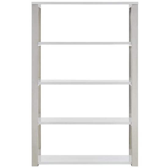 Picture of Eurostyle Dillon 61inH 5-Shelf Bookcase, Steel/White