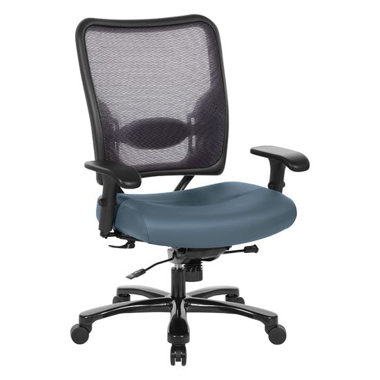 Picture of Office Star 75 Series Big & Tall Ergonomic Double AirGrid Back And Custom Fabric Seat Chair, Blue