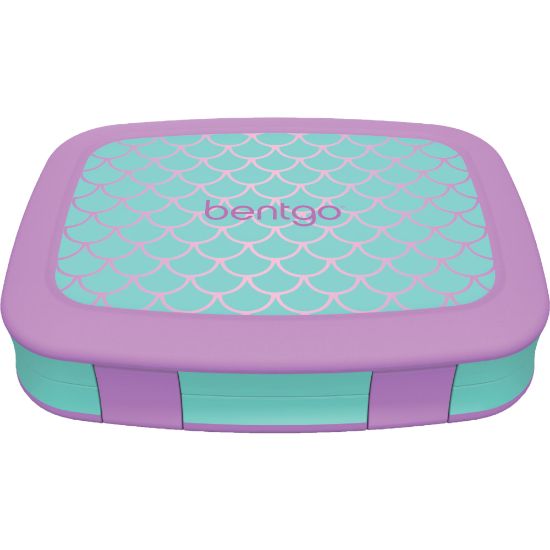 Picture of Bentgo Kids Prints 5-Compartment Lunch Box, 2inH x 6-1/2inW x 8-1/2inD, Mermaid Scales