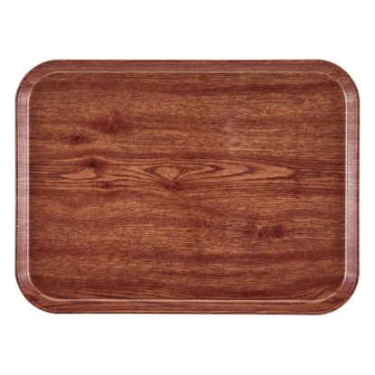 Picture of Cambro Camtray Rectangular Serving Trays, 15in x 20-1/4in, Country Oak, Pack Of 12 Trays