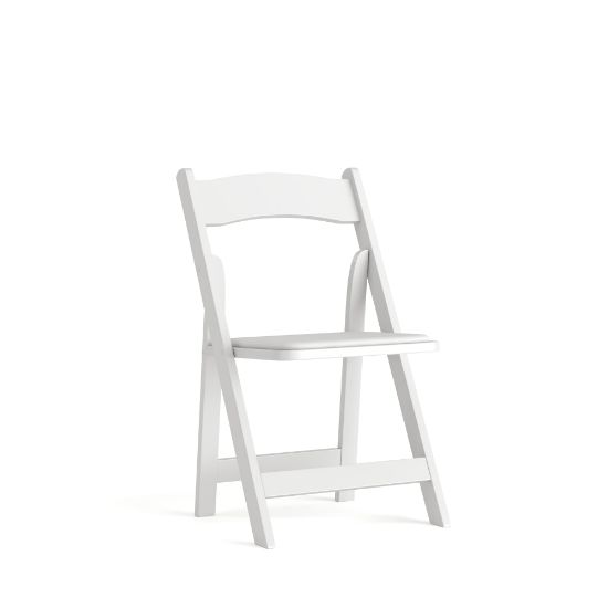 Picture of Flash Furniture HERCULES Wood Folding Chair With Vinyl Seat, White