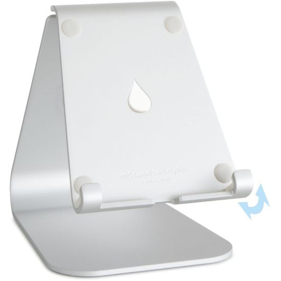 Picture of Rain Design mStand tabletplus - tablet stand - Silver - Angle-adjustable stand ensures precise viewing angle. Angle-adjustment 10 to 50 degree.