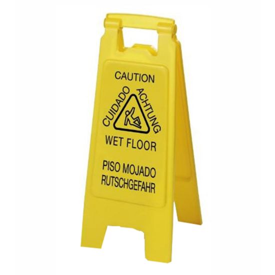 Picture of Carlisle Wet Floor Sign, 24in x 8in, Yellow