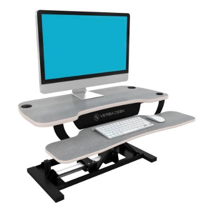 Picture of VersaDesk Power Pro Sit-To-Stand Height-Adjustable Electric Desk Riser, 36inW x 24inD, Gray