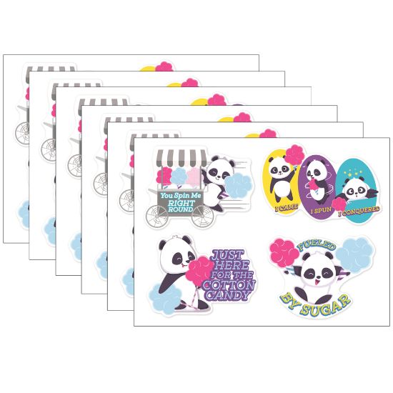 Picture of Eureka Jumbo Scented Stickers, Cotton Candy, 12 Stickers Per Pack, Set Of 6 Packs