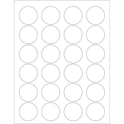 Picture of Tape Logic Inkjet/Laser Labels, LL144, Round, 1 5/8in, White, Case Of 2,400