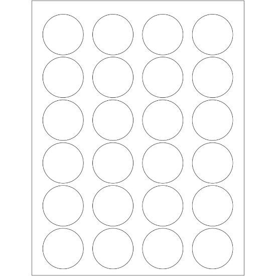 Picture of Tape Logic Inkjet/Laser Labels, LL144, Round, 1 5/8in, White, Case Of 2,400