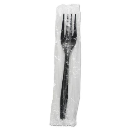 Picture of Boardwalk Heavyweight Wrapped Polypropylene Forks, Black, Pack Of 1,000 Forks