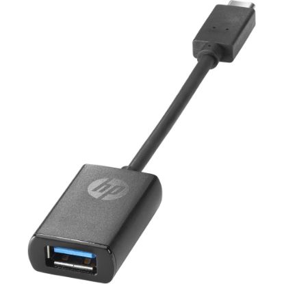 Picture of HP USB-C to USB 3.0 Adapter - 5.50in USB Data Transfer Cable for Notebook, Tablet - First End: 1 x USB 3.0 Type A - Female - Second End: 1 x USB 3.0 Type C - Male - Black