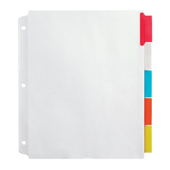 Picture of Office Depot Brand Insertable Extra-Wide Dividers With Big Tabs, Assorted Colors, 5-Tab