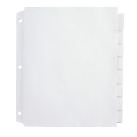 Picture of Office Depot Brand Insertable Extra-Wide Dividers With Big Tabs, Clear, 8-Tab